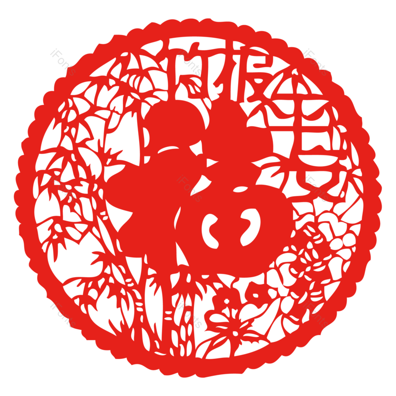 中国风图片,花纹元素,图案PNG,窗花免抠素材